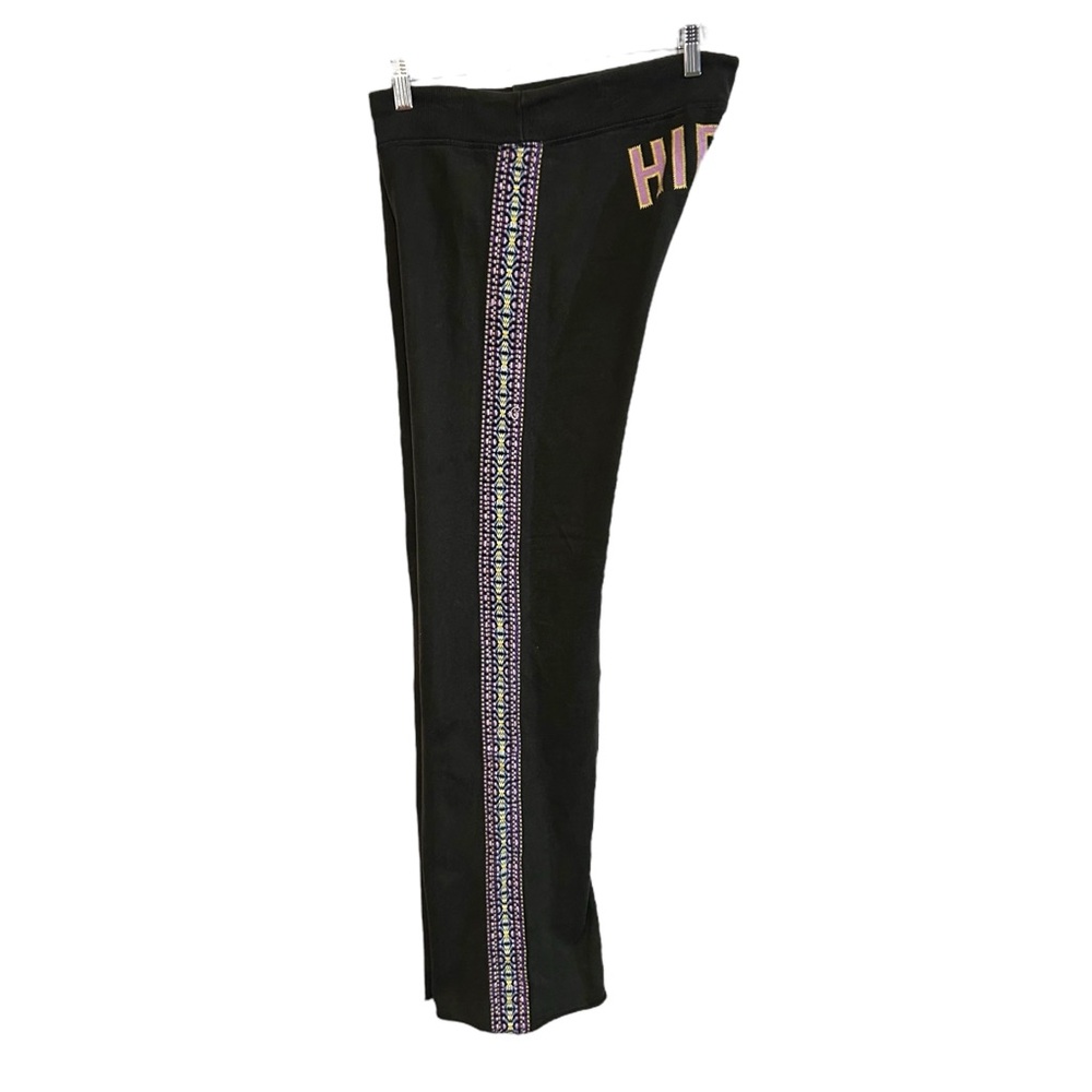 Lucky brand S-L sweatpants “hippie” butt embroidery side trim wide leg Y2K boho - Picture 4 of 16